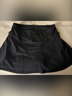 Black Women's Athletic Skort with Built-In Shorts